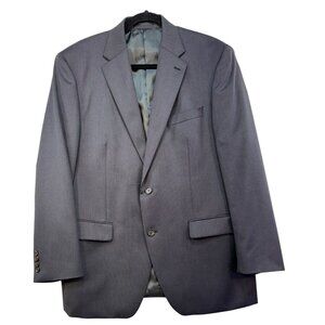 Lauren Ralph Lauren Mens Wool Blazer 42R Grey Pockets & Buttons